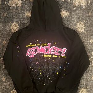 Black sp5der hoodie men’s